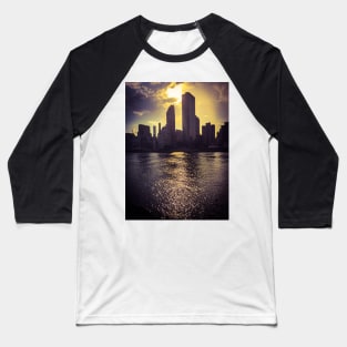 Roosevelt Island Skyline Sunset New York City Baseball T-Shirt